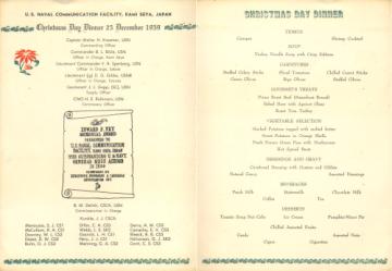 Christmas Dinner Menu