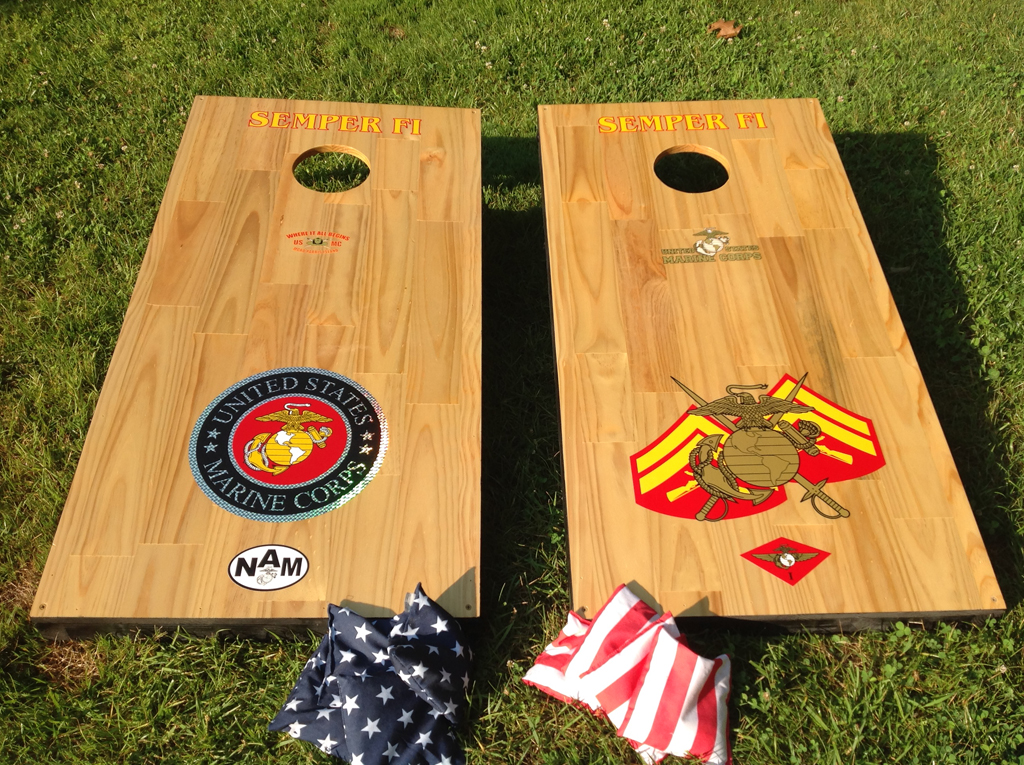 Custom Made Marine Corn Hole Boards