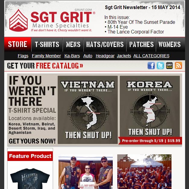 Sgt Grit Newsletter Subscribers