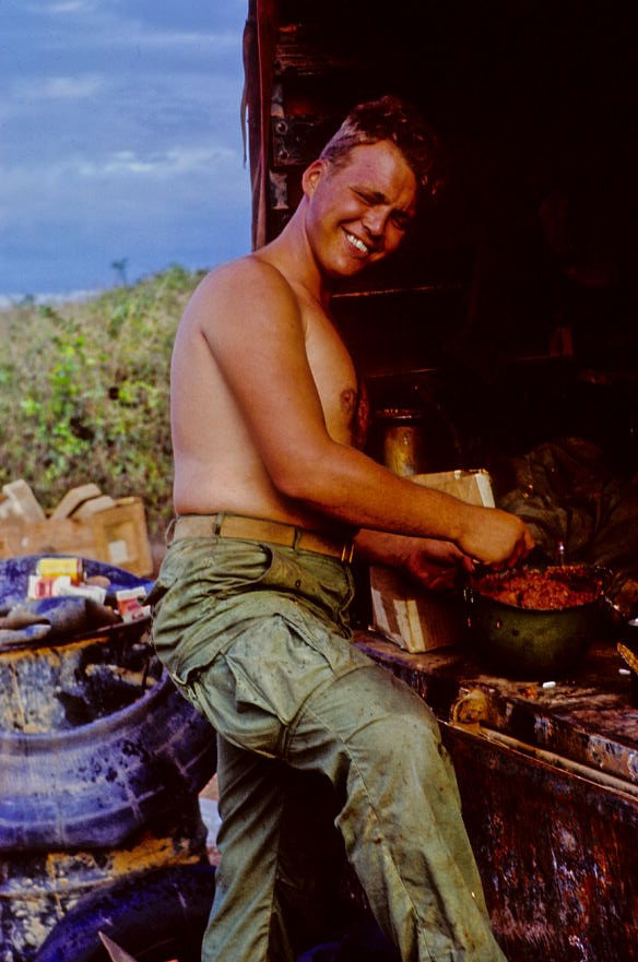 Vietnam Chow and C-Rats: Chili In His Helmet