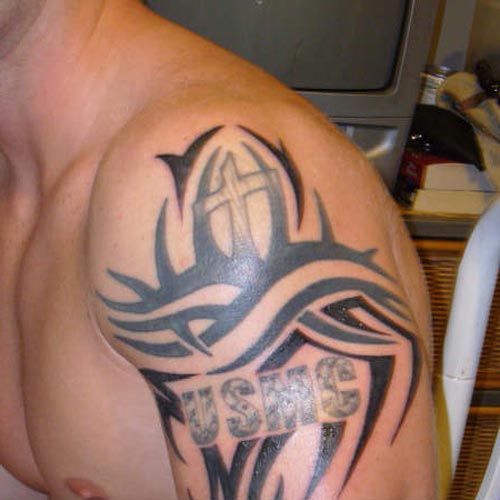 USMC Tribal Tattoo