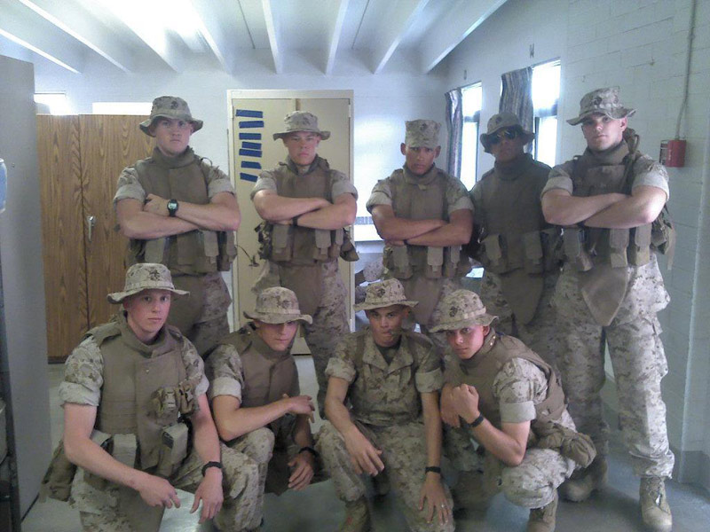 PFC Bolowskie and his fellow Marines
