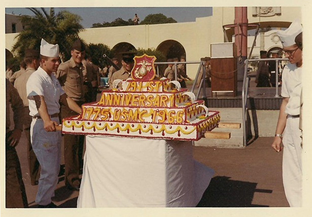 191st Birthday Cake at MCRD San Diego, 1966