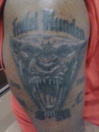 DEVIL DOG Arm Tattoo