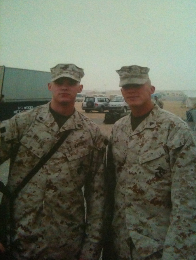 Marine brothers meet in Kuwait, Cpl Dave Willis, 1bn 4th Marines