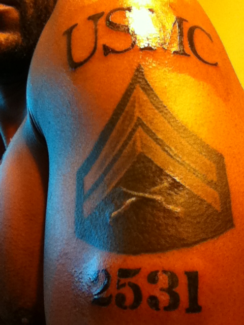 Marine Corps Rank and Mos Tattoo