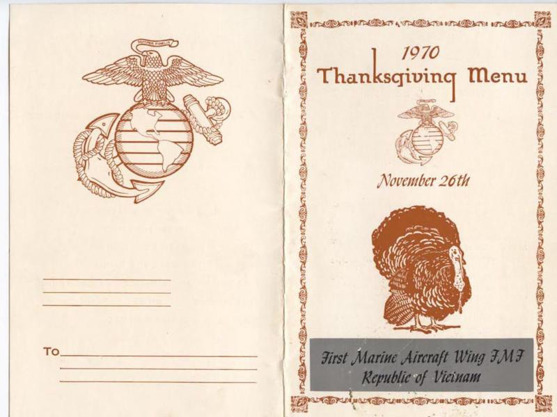 Thanksgiving Menu 1970
