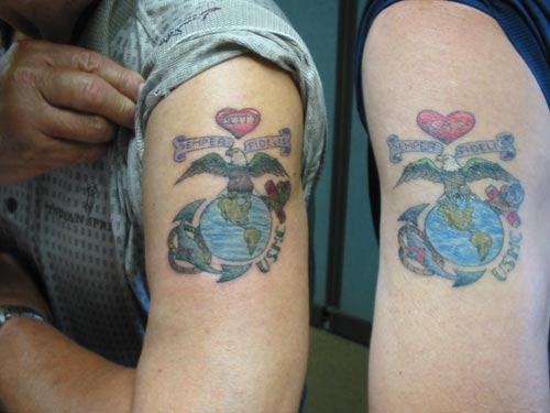 Matching Emblem Tattoos