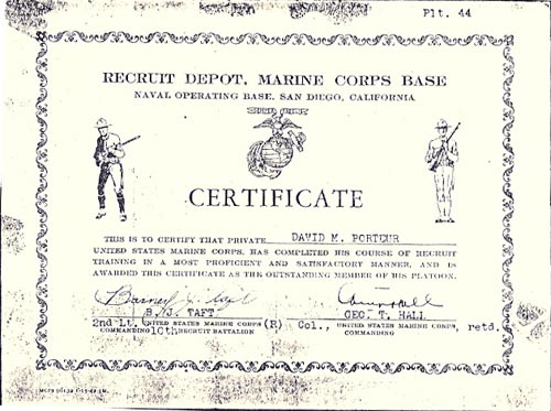 44th Platoon US Marine Corps San Diego 1943