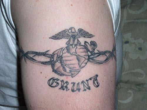 EGA and Barbed Wire Tattoos