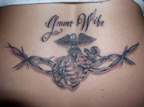 EGA and Barbed Wire Tattoos