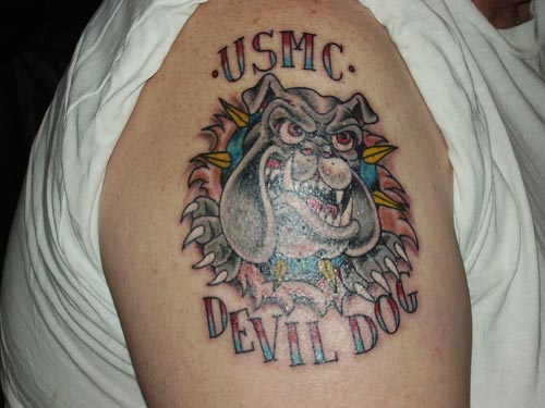 USMC Devil Dog Tattoo