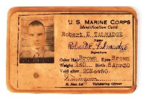 USMC ~ I.D.Card. 1947