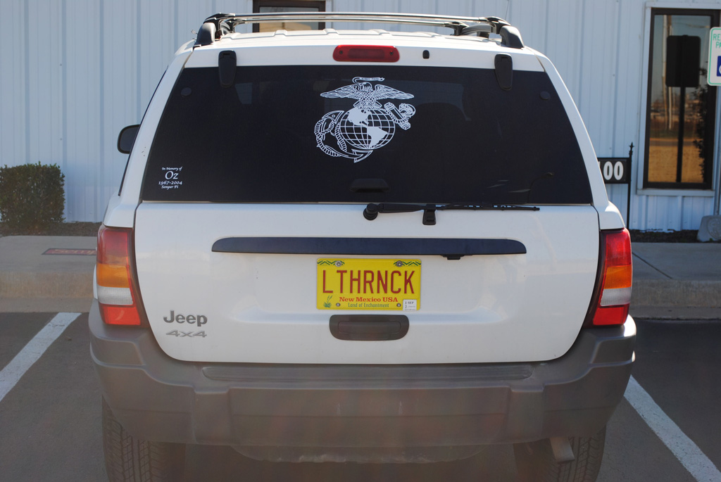 LTHRNCK License Plate
