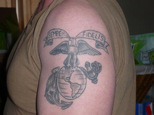 Old Corps Emblem Tattoo