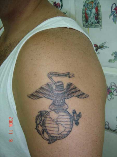 New Eagle, Globe and Anchor Tattoo
