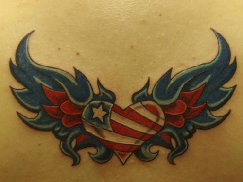 Heart and Wings Tattoo
