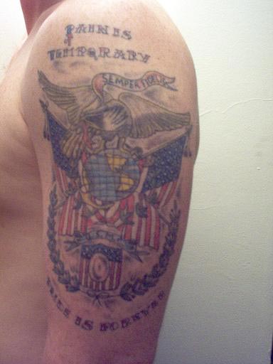 Emblem and Flags Tattoo