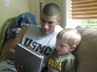 LCPL Johnson and his nephew
