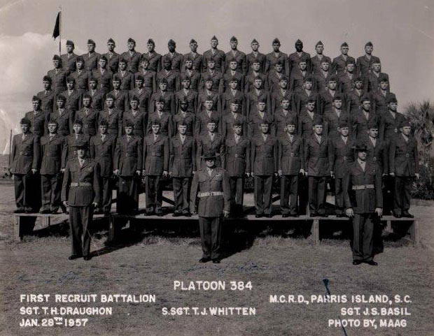 Platoon 384 MCRD PI 1957
