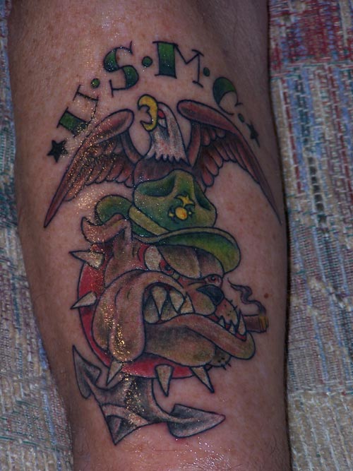 USMC Bulldog Tattoo