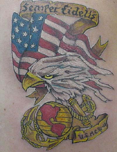 USMC 20 Year Tattoo