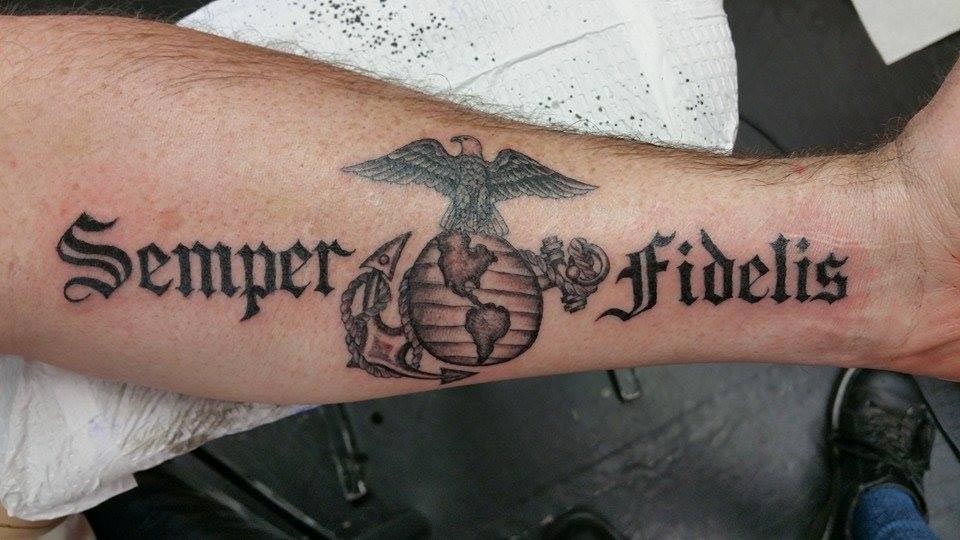 Semper Fidelis with Eagle, Globe, and Anchor