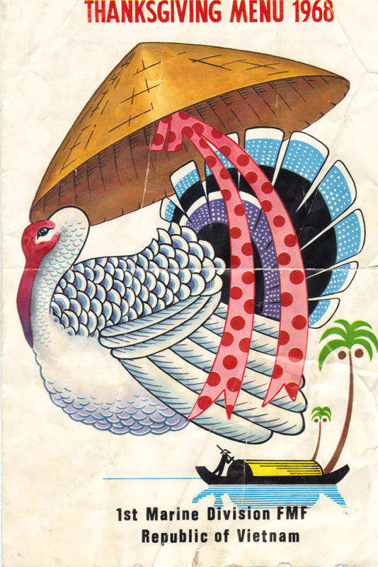 Vietnam 1968 Thanksgiving Menu