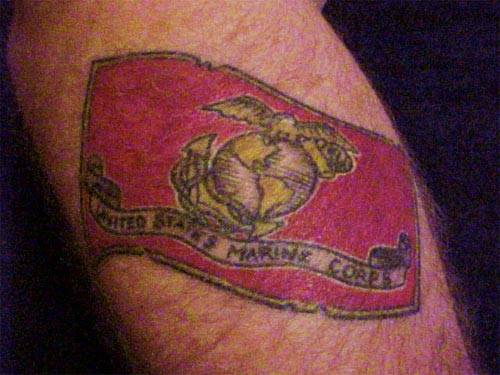 Marine Flag Tattoo