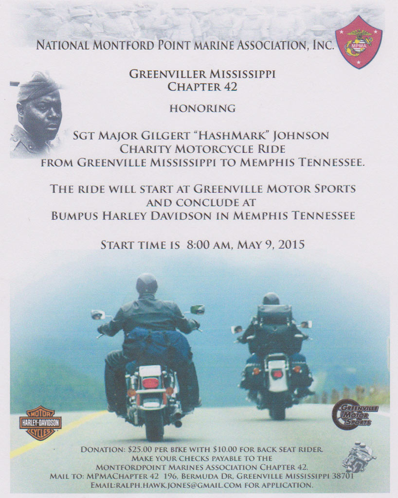 1st Annual SgtMaj “Hashmark” Johnson Charity Motorcycle Ride