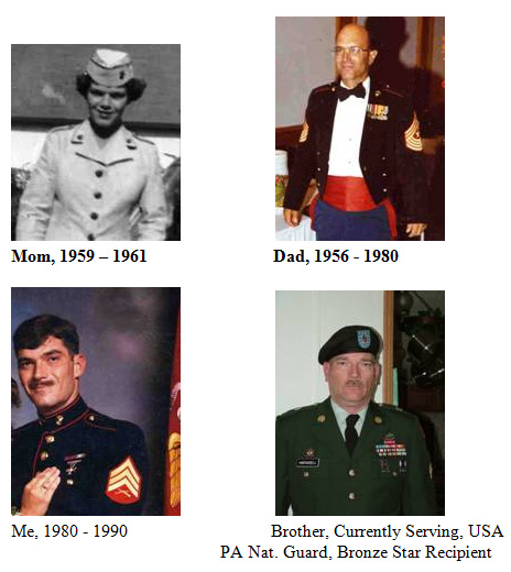 Military Family – Marine Corps, National Guard, Air Force