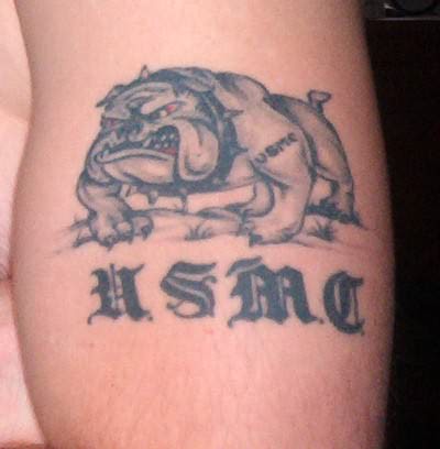 USMC Bulldog Tattoo