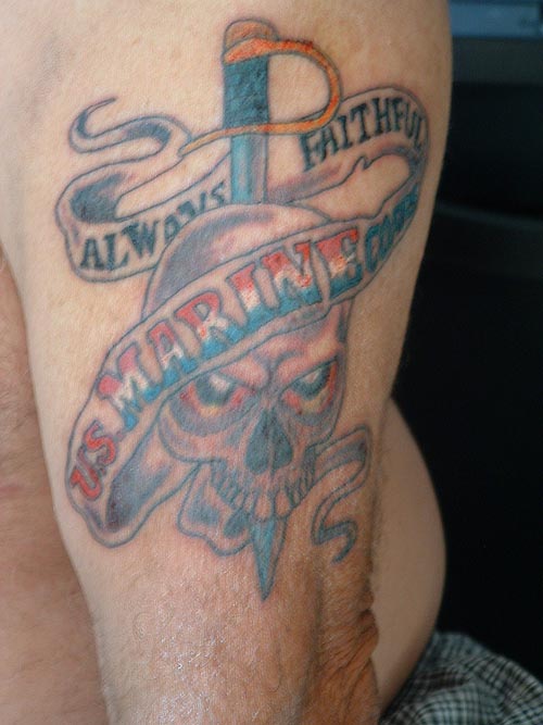 Skull and Sword Tattoo