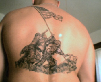 Iwo Jima Flag Raising Tattoo