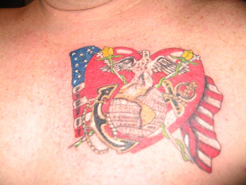 Marine Heart Tattoo