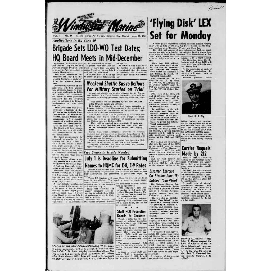 Windward Marine 15 June 1962