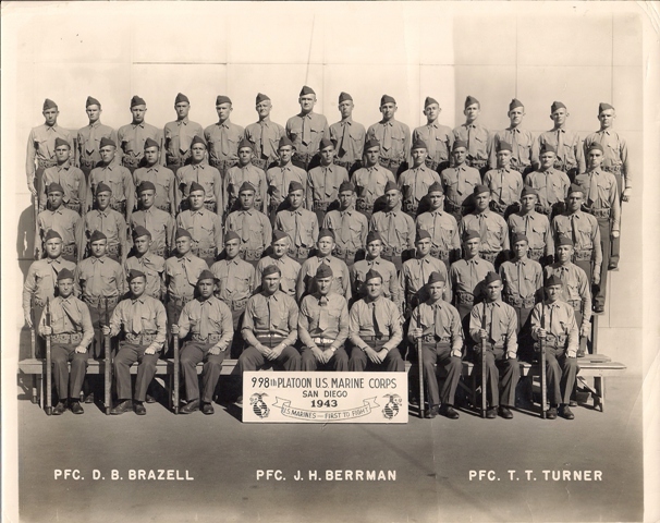 Ron Hays USMC Boot Camp 1943 pic