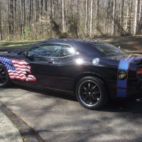 semper fi dodge challenger driver side with us flag