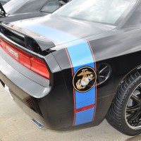 semper fi dodge challenger rear graphics