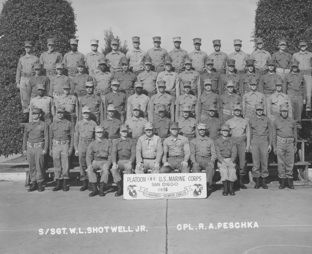 Don Brown in Plt 168 in 1955