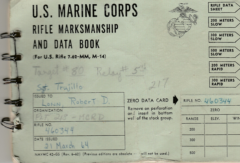 Rifle Marksmanship and Data Book M14 1964 Bob Loon