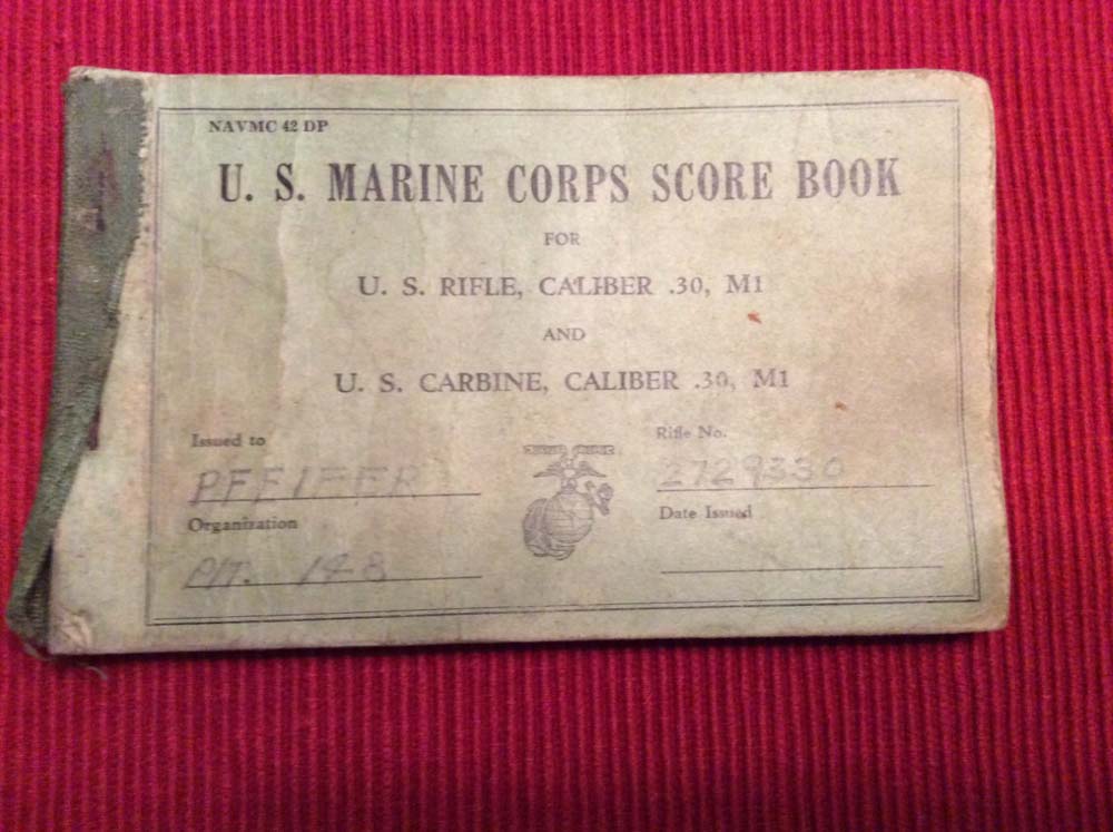 Rifle Qual Score Book 1948 M1