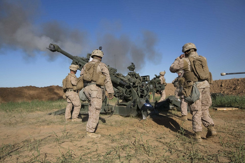 Marine Fire Base In Iraq