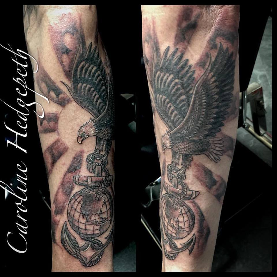 Finished up my USMC Sleeve with these