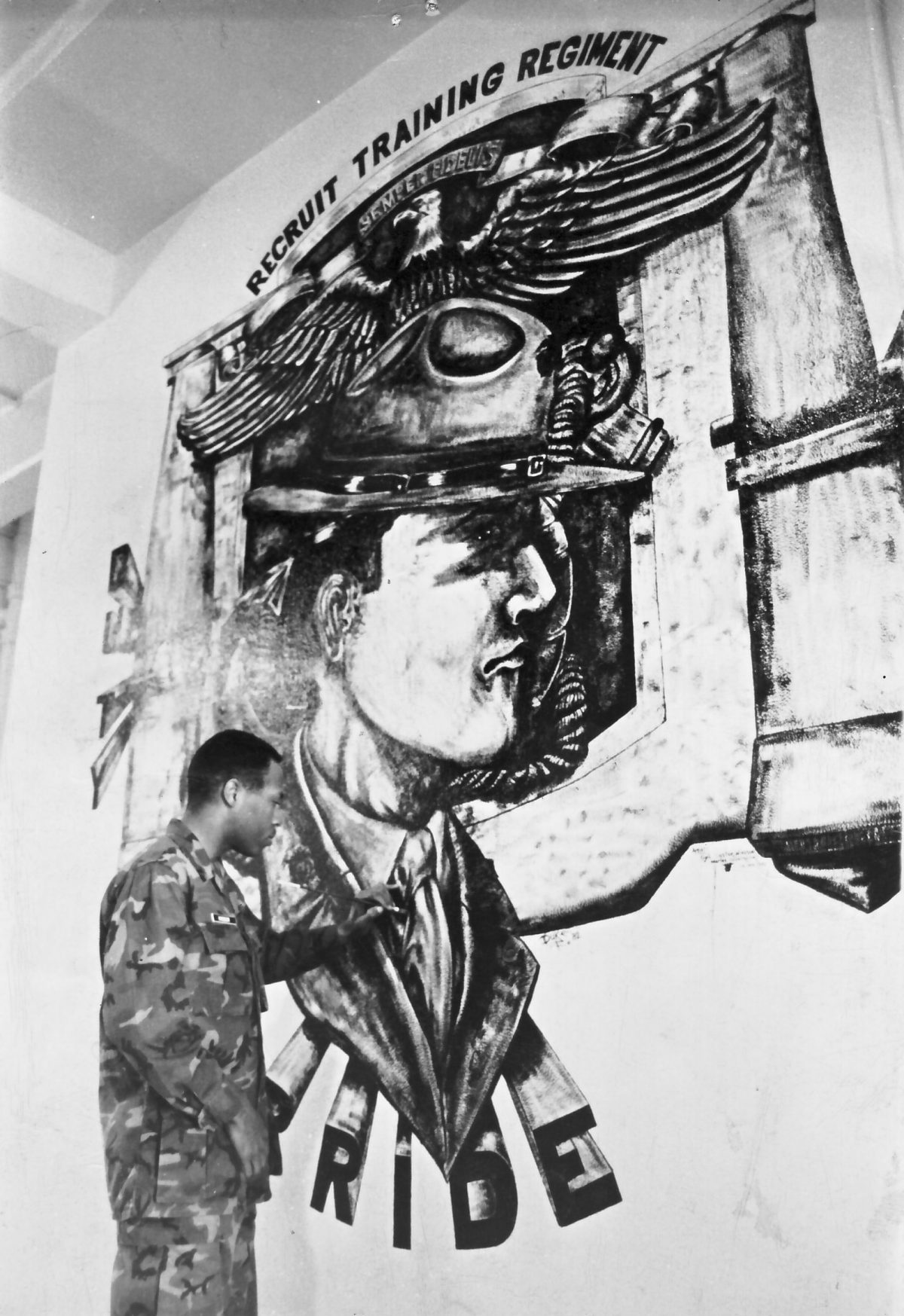 Final Mural as a Marine illustrator